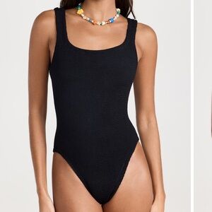 Hunza G Square Neck One Piece Black